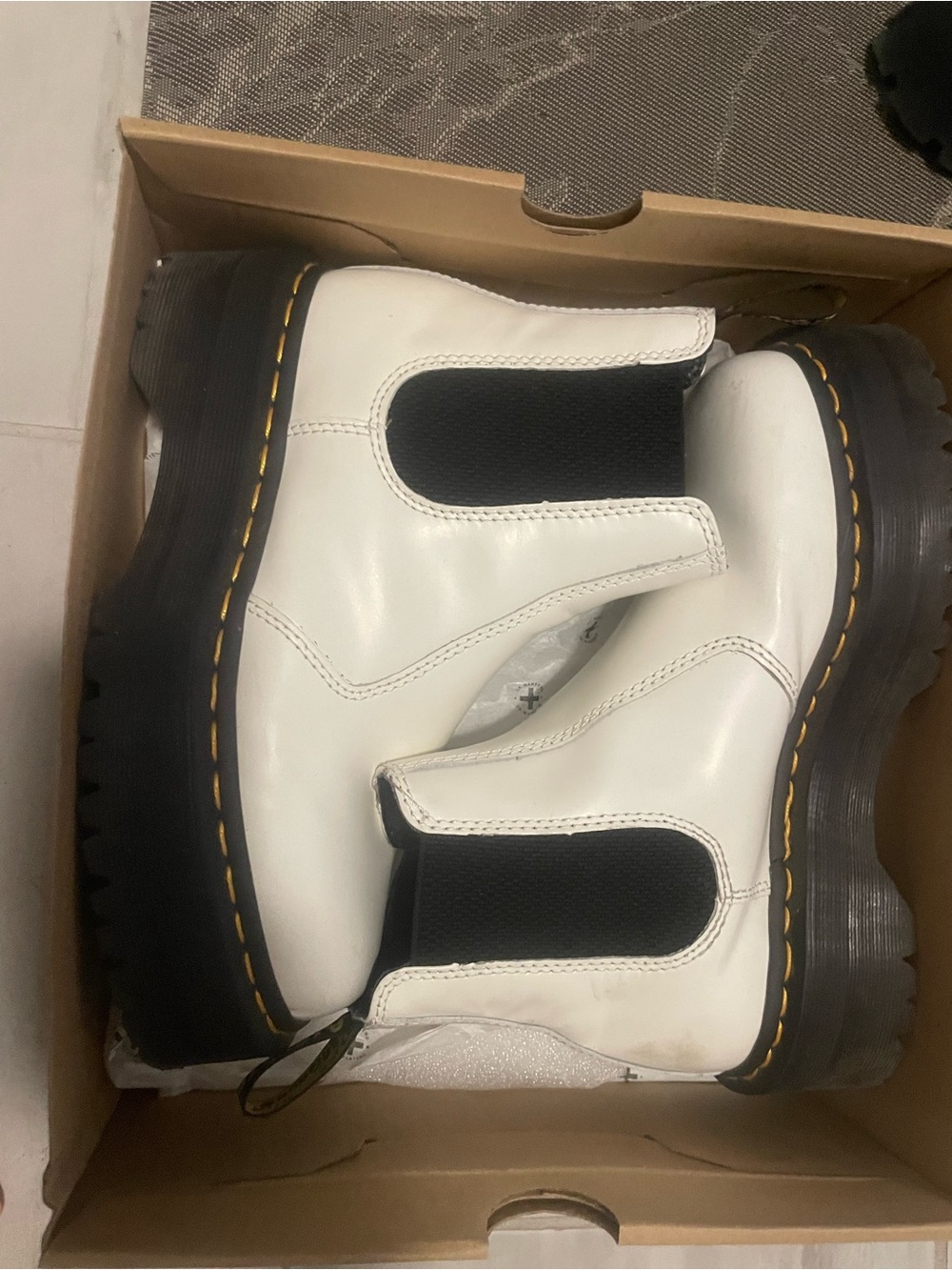Dr. Martens White Chelsea Boots